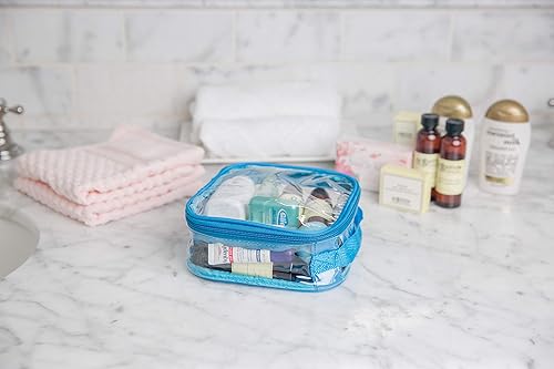 Miniatura 9 de EzPacking Bolsa de aseo transparente aprobada por la TSA 3-1-1 para llevar en el equipaje de manoEstuche transparente para líquidos de tamaño cuarto