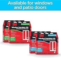 Vista 8 de 3M Kit aislante para ventanas para interiores, película aislante para ventanas para calor y frío, ventanas de 5-3 x 5 pies