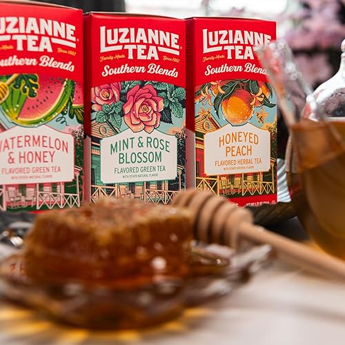 Miniatura 4 de Luzianne Southern Blends - Bolsas de té verde con sabor a menta y flor de rosa, 18 unidades (paquete de 6)