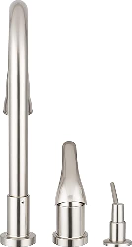 Miniatura 8 de Llave de cocina residencial desplegable con arco alto monocomando Pacific Bay con despachador de detergente. Hermosa reforma para cualquier hogar -