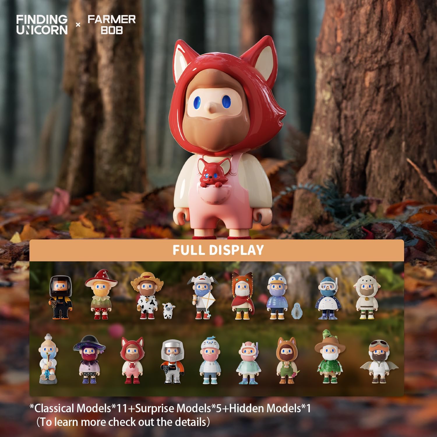 Farmer BOB Encounter in The Wild Series Blind Box，Surprise Gift for Modern Home Decor, Model Figure for Collectors and Display（Single Box 1Pc）