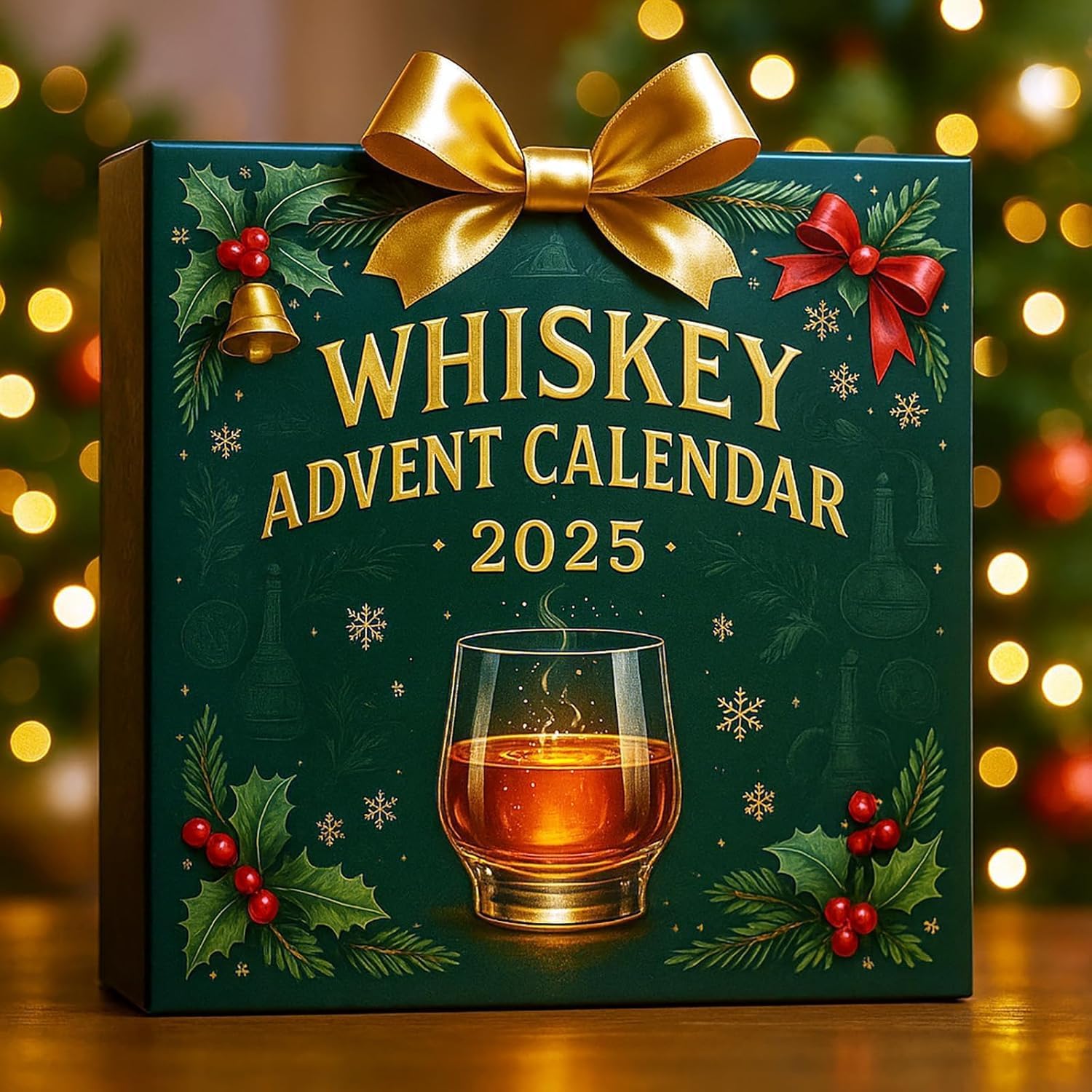 Calendrier De L'Avent 2025 Bière/whisky - 24 Ornaments Acrylique 2D En Forme De Bouteilles, Décoration Noël Originale Pour Hommes