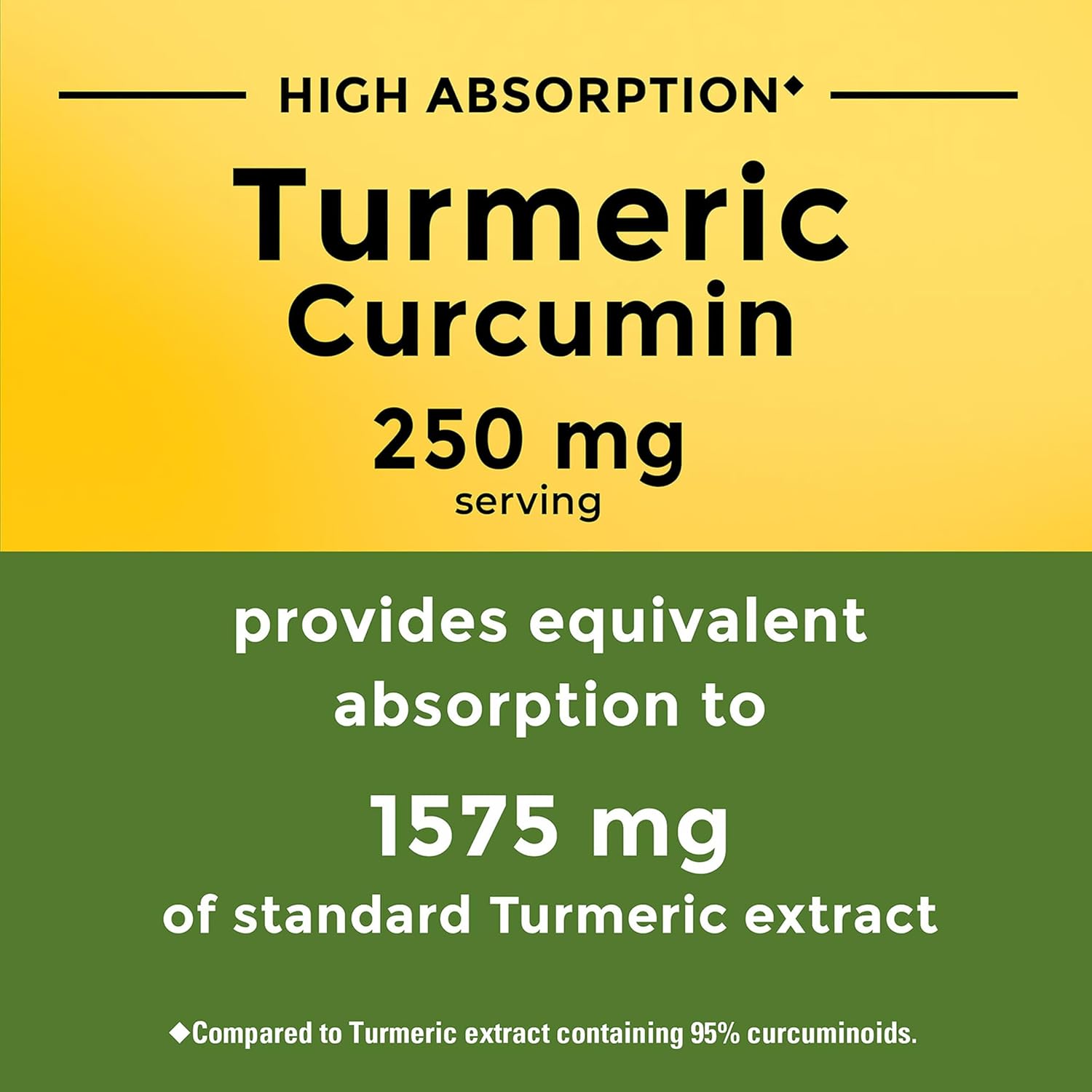Nature Made High Absorption Turmeric Curcumin Supplement Capsules, Turmeric Supplement, Muscle and Joint Support, 30 Capsules, 30 Day Supply
