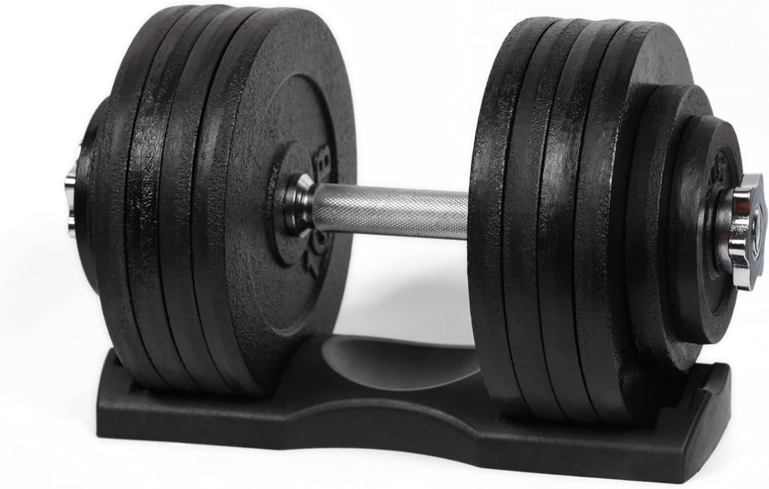 Starring 105-200 Lbs adjustable dumbbells (200 LBS Black with Trays)