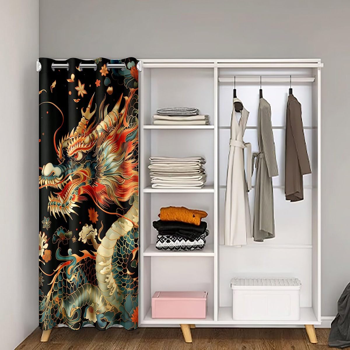 Castle Fairy Duschvorhang Mit Drache & Pilz-Motiv – Wasserdicht, 183x183 Cm, Aus Polyester, Inkl. 12 Haken
