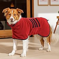 Vista 11 de Bata de Baño de Microfibra para Perro Toalla Envolvente para Perro Abrigo de Secado Súper Absorbente Bata de Baño para Cachorro, Perros Medianos