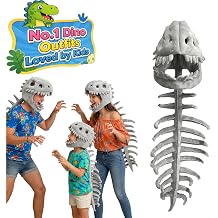 Toddler Dinosaur Skeleton Costume Toddlers Dinosaurs Skeleton Outfit Realistic Set Spinosaurus Skull Mask Plush Spine