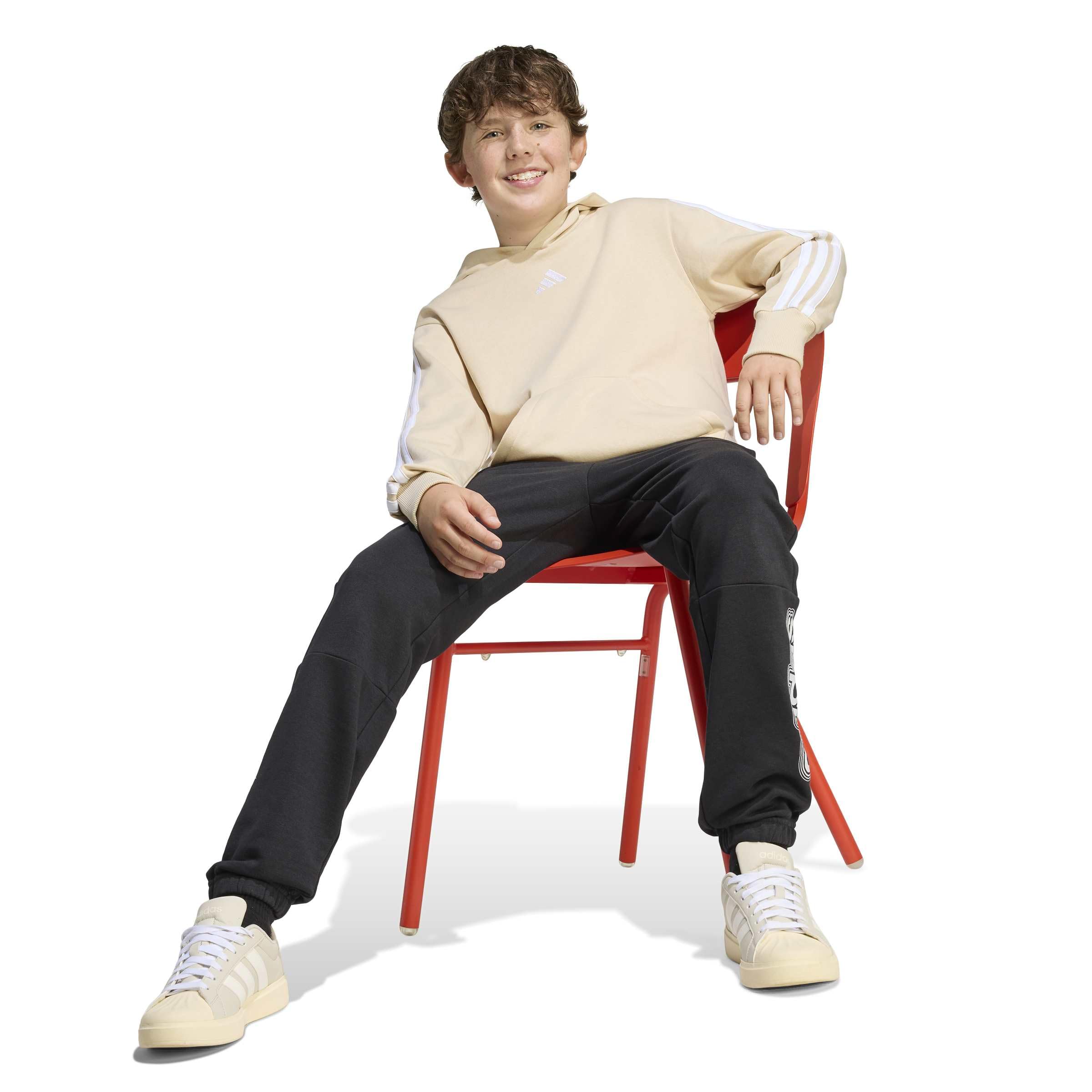 Adidas Unisex niños Essentials 3 Stripes Hoodie