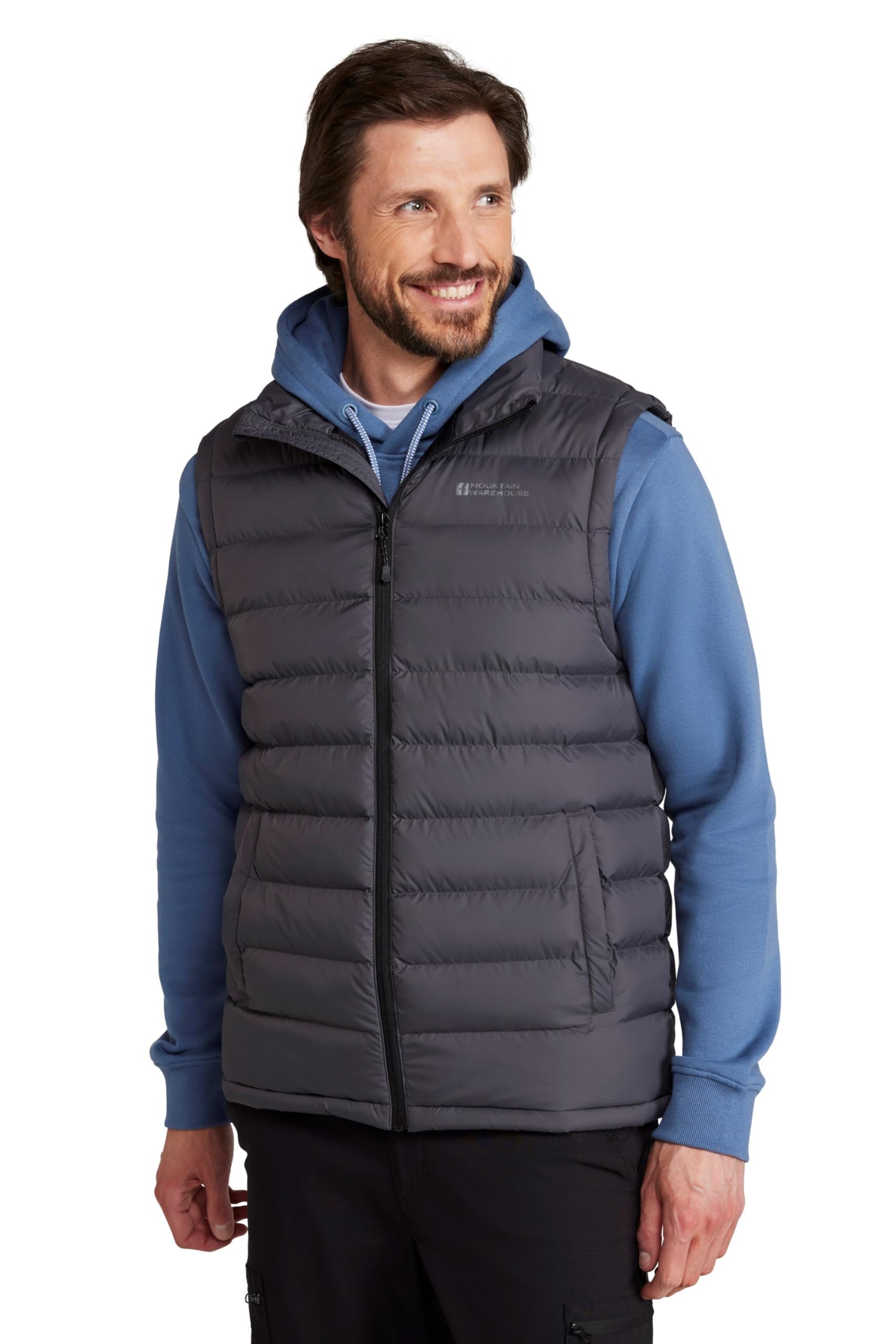 Mountain Warehouse Men's Charcoal Seasons Padded Puffer Gilet S