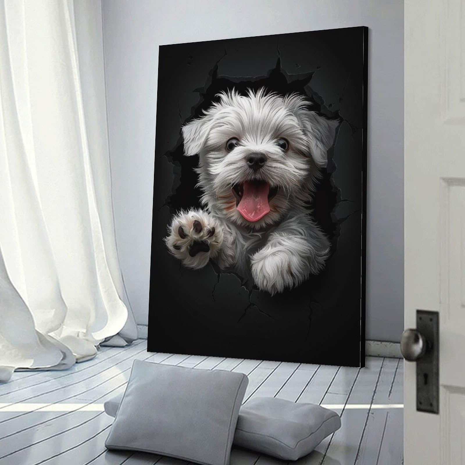 aaaaab Maltesisches Kunstwerk für die Wände zu Hause, für Wohnzimmer und Schlafzimmer, 3D-Wandkunst, 50 x 75 cm
