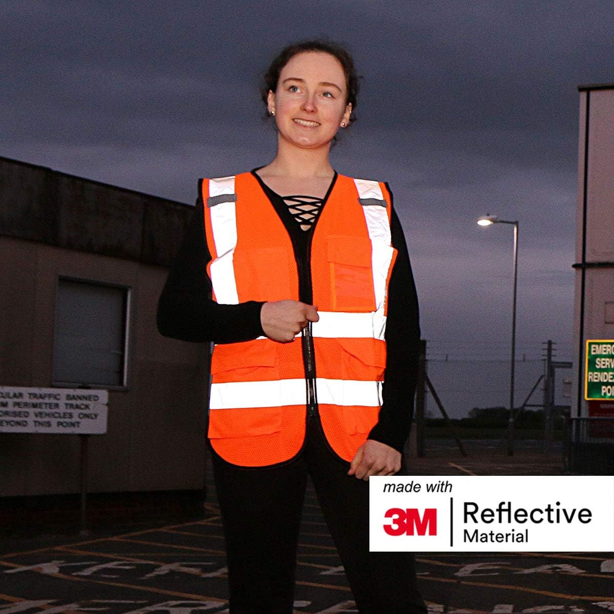 Salzmann 3M Multi-Pocket Working Vests | High Visibility Reflective Vests | Made With 3M Reflective Material : Tools & Home Improvement