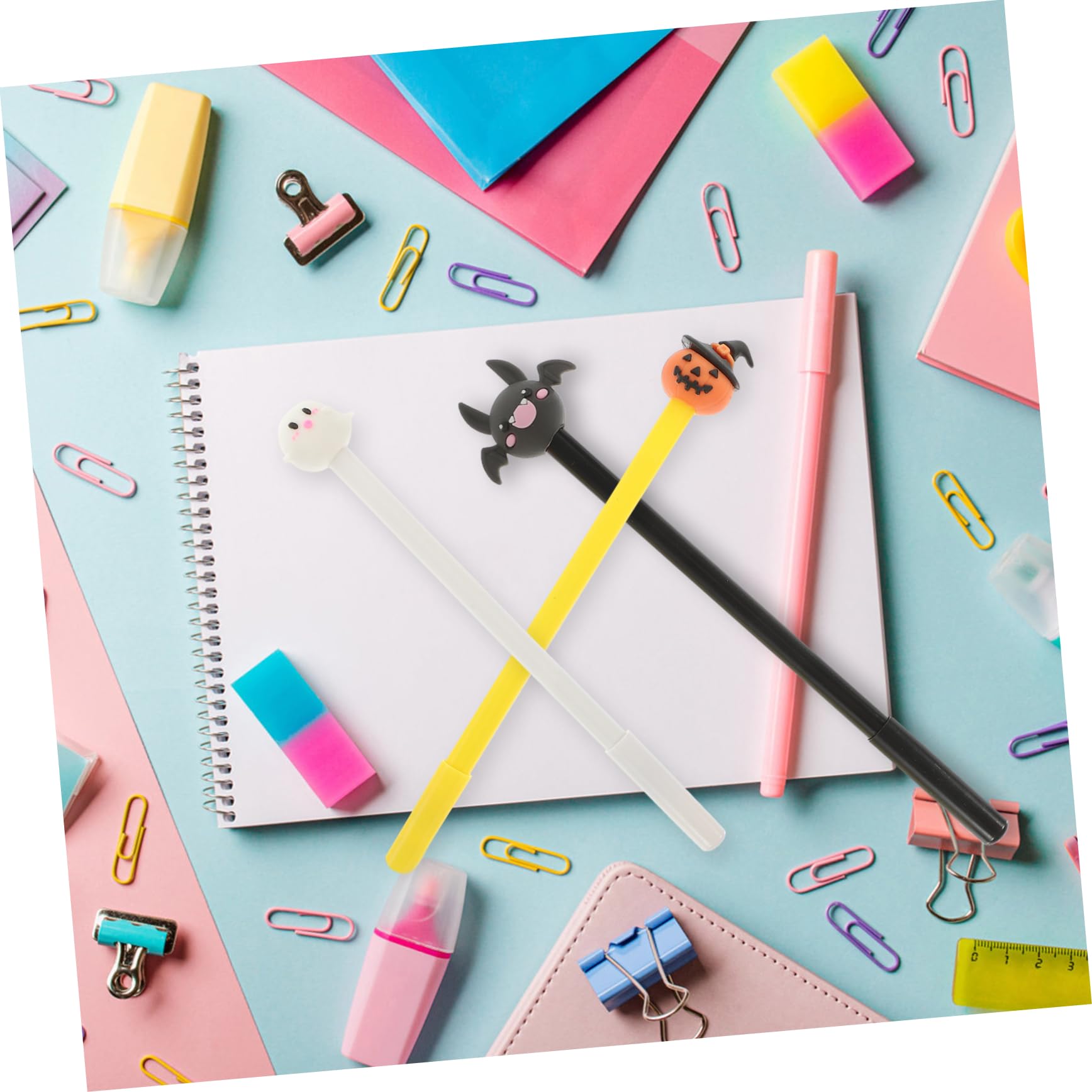 Operitacx 75pièces Stylos à Gel Halloween De Stylos Décoratifs Forme De Citrouille Chauve-souris Et Fantôme Fournitures Scolaires Et Récompenses Festives