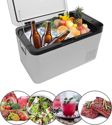 Miniatura 7 de Refrigerador portátil para automóvil, 1224 V CC y 110-240 V CA (-4 F  68 F) 25L26 cuartos de galón, mini refrigerador para RV, furgoneta, vehículo,