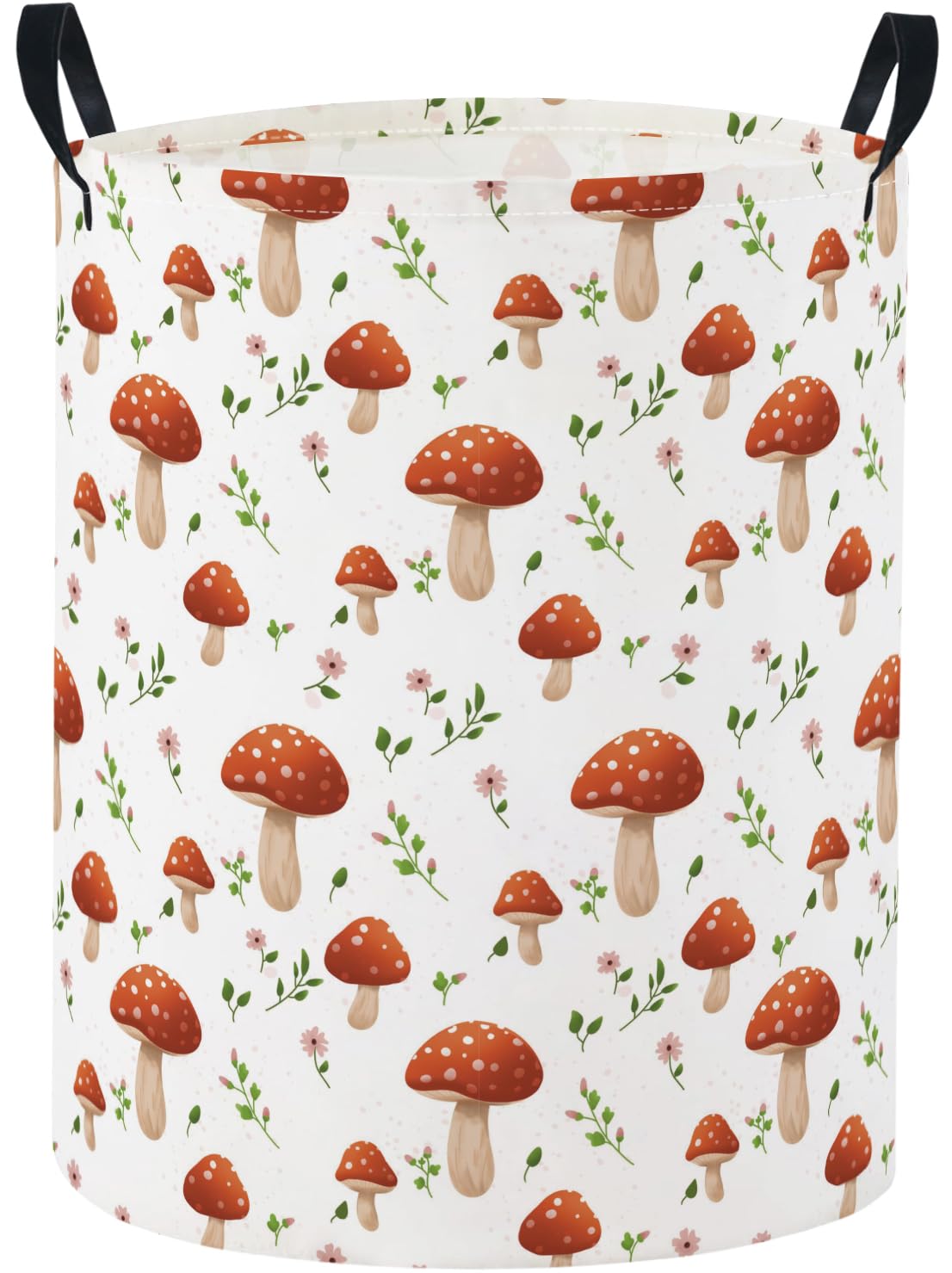 Baby Laundry Basket Baby Nursery Hamper Kids Laundry Basket Toy Storage Bin for Boys Room Decor Gift Baskets for Bedroom Bathroom(Mushroom)