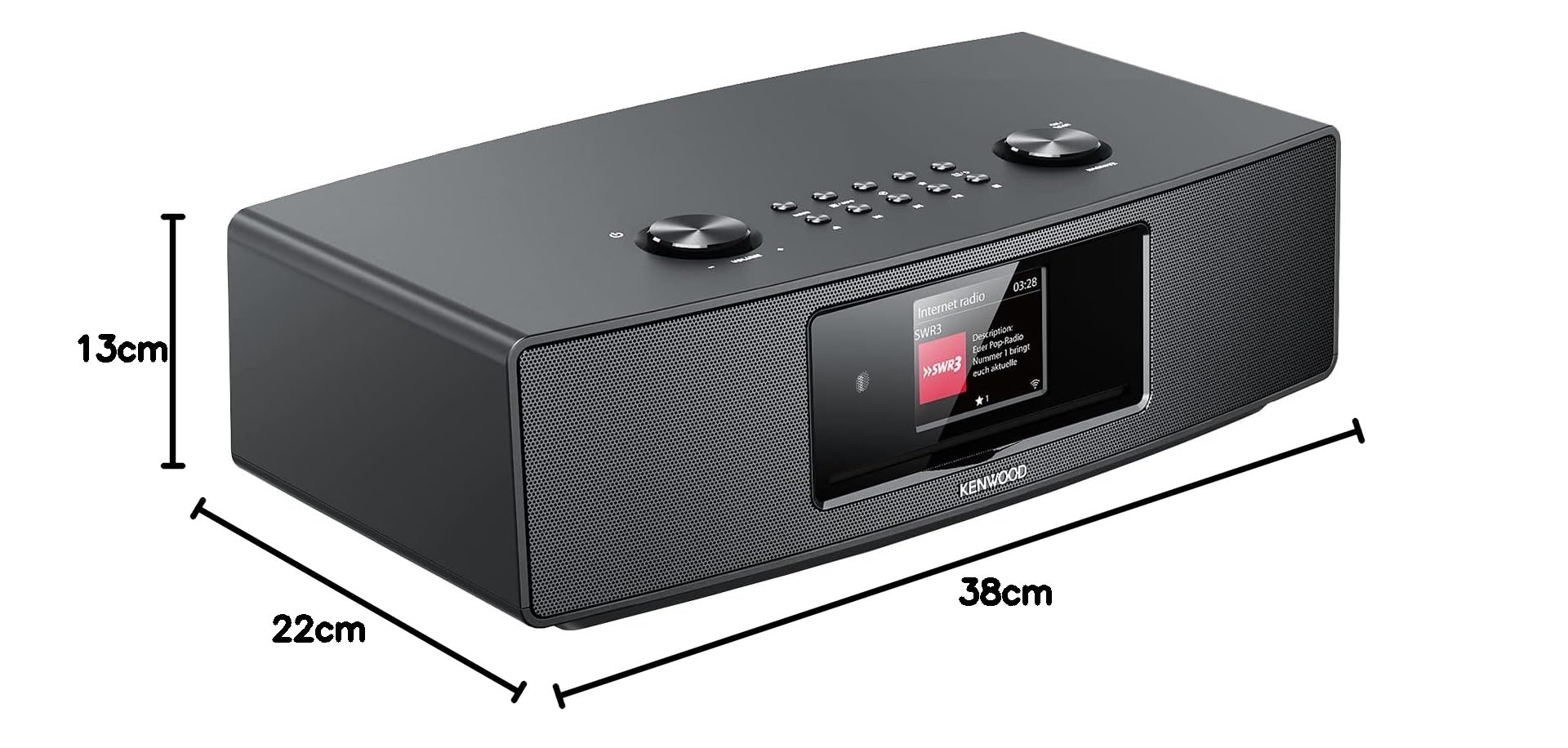 Kenwood CR-ST700SCD-B - Smart Radio HiFi System mit WLAN, DAB+, Internetradio, CD/USB, Bluetooth Audiostreaming & Farbdisplay