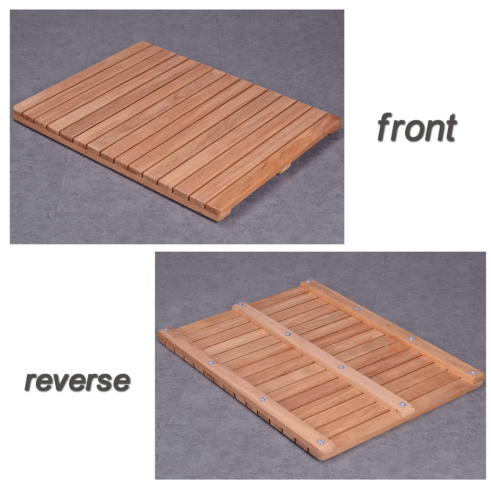 Alfombrilla De Ducha De Madera Natural, Alfombrilla De Ducha De Madera, Alfombrilla De Baño De Bambú Para Ducha, Spa Y Sauna – Alfombrilla De Ducha Natural Antideslizante Personalizable,60x90cm