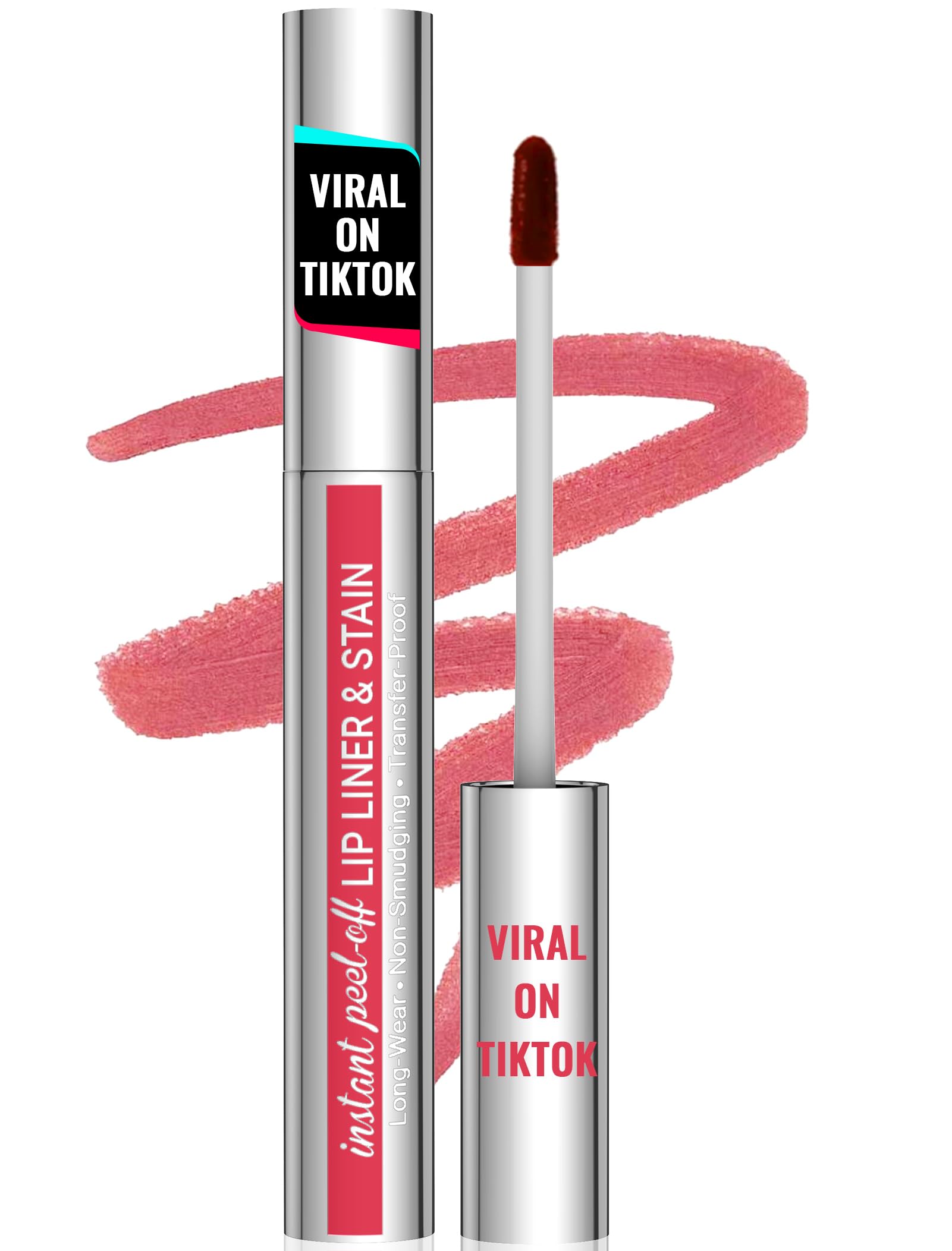 iMethod Natural Long Lasting Lip Stain Peel Off - Waterproof Stay On All Day, Transfer-Proof, Highly Pigmented, Instant Peel Off Lip Stain Color, Nude