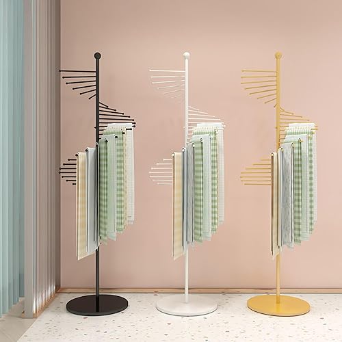 Miniatura 3 de Soporte independiente para bufandas, organizador de hiyab en espiral, colgador de mantas para cinturón para tienda de ropa, estante de exhibición