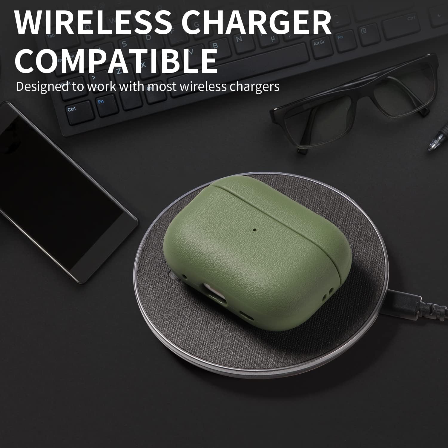 الاحترافي - حافظة حماية متوافقة مع ايربودز ابل الجيل الرابع 20... - view 6