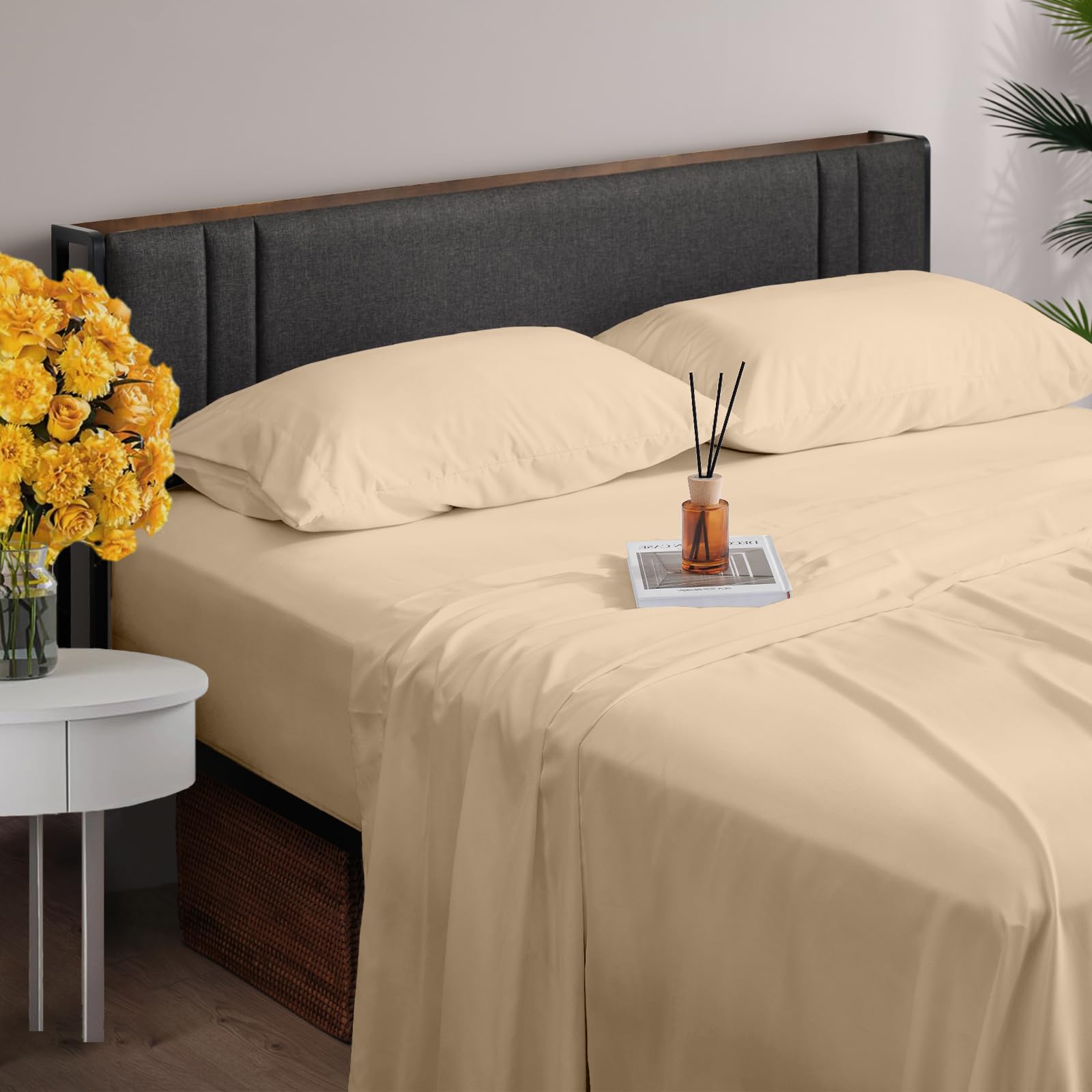 Draps de lit doux pour lit double Z-hom pour des nuits de sommeil idéales