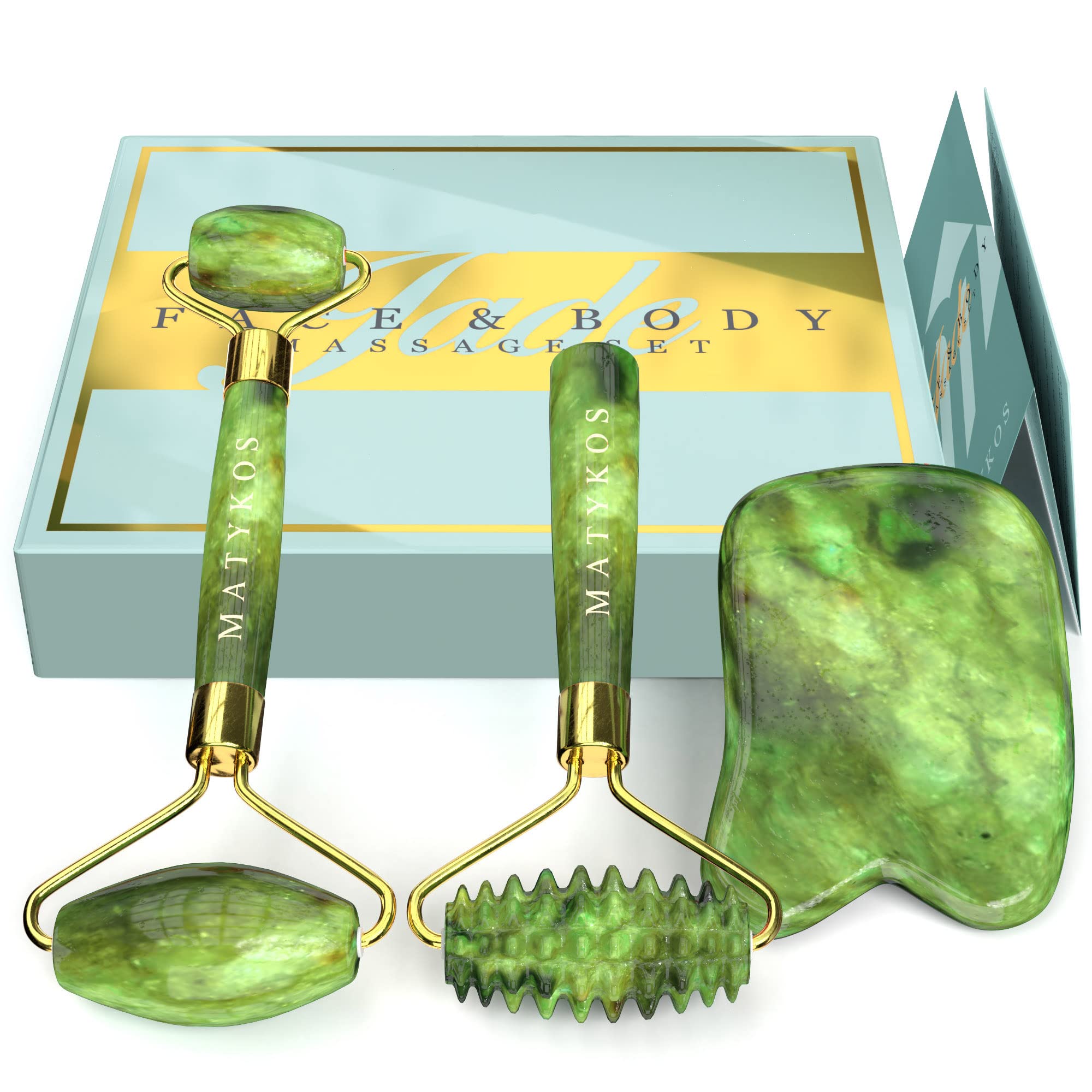 The Original Himalayan Chi Jade Roller and Gua Sha Tools For Face and