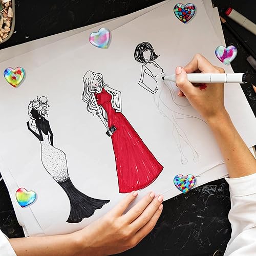 Miniatura 5 de 10 piezas de soporte magnético de diamante 6 estilos en forma de corazón de pintura de diamante localizador de punto de cruz soporte de cubierta