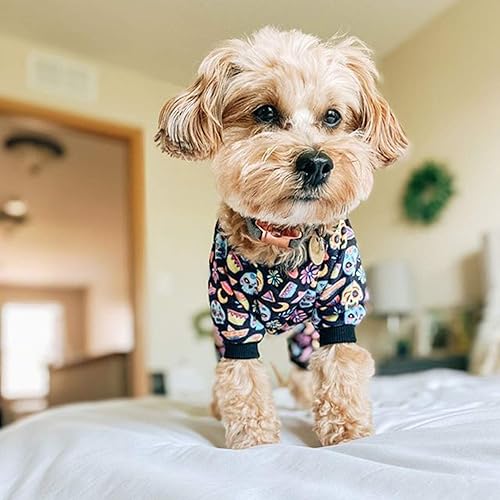 Miniatura 7 de CuteBone - Pijamas para perros con árbol de Navidad, ropa para perros, overol para mascotas, pijama P17S S