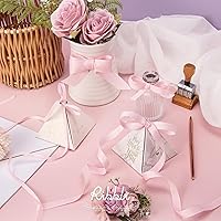 Vista 3 de Ribbli - Cinta de grogrén rosa perla, 1 pulgada x 25 yardas continuas, Uso para lazos DIY, accesorios para el cabello, envoltura de regalos