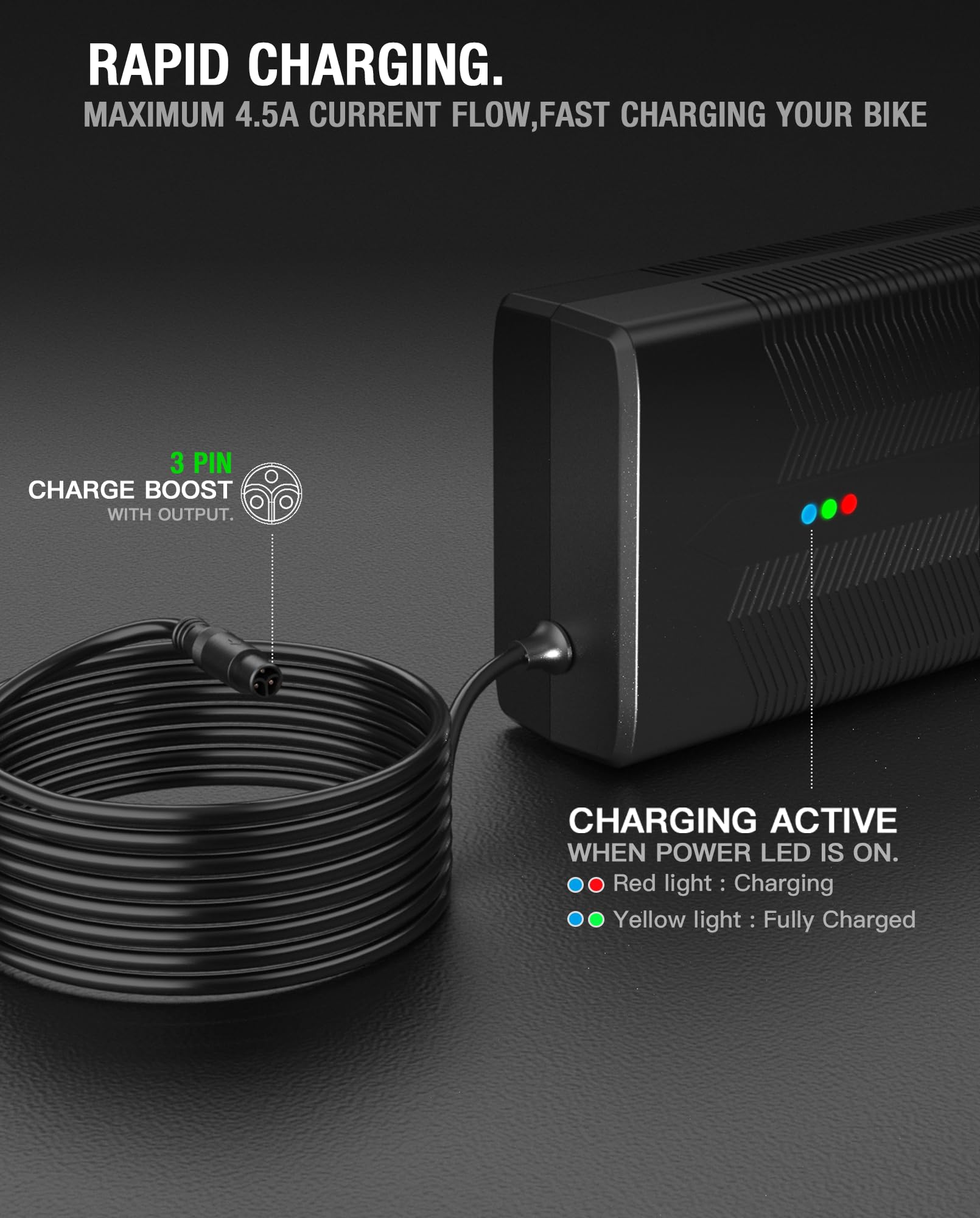 Amazon.com: 54.6V 4.5A Battery Ebike Charger Compatible with Super