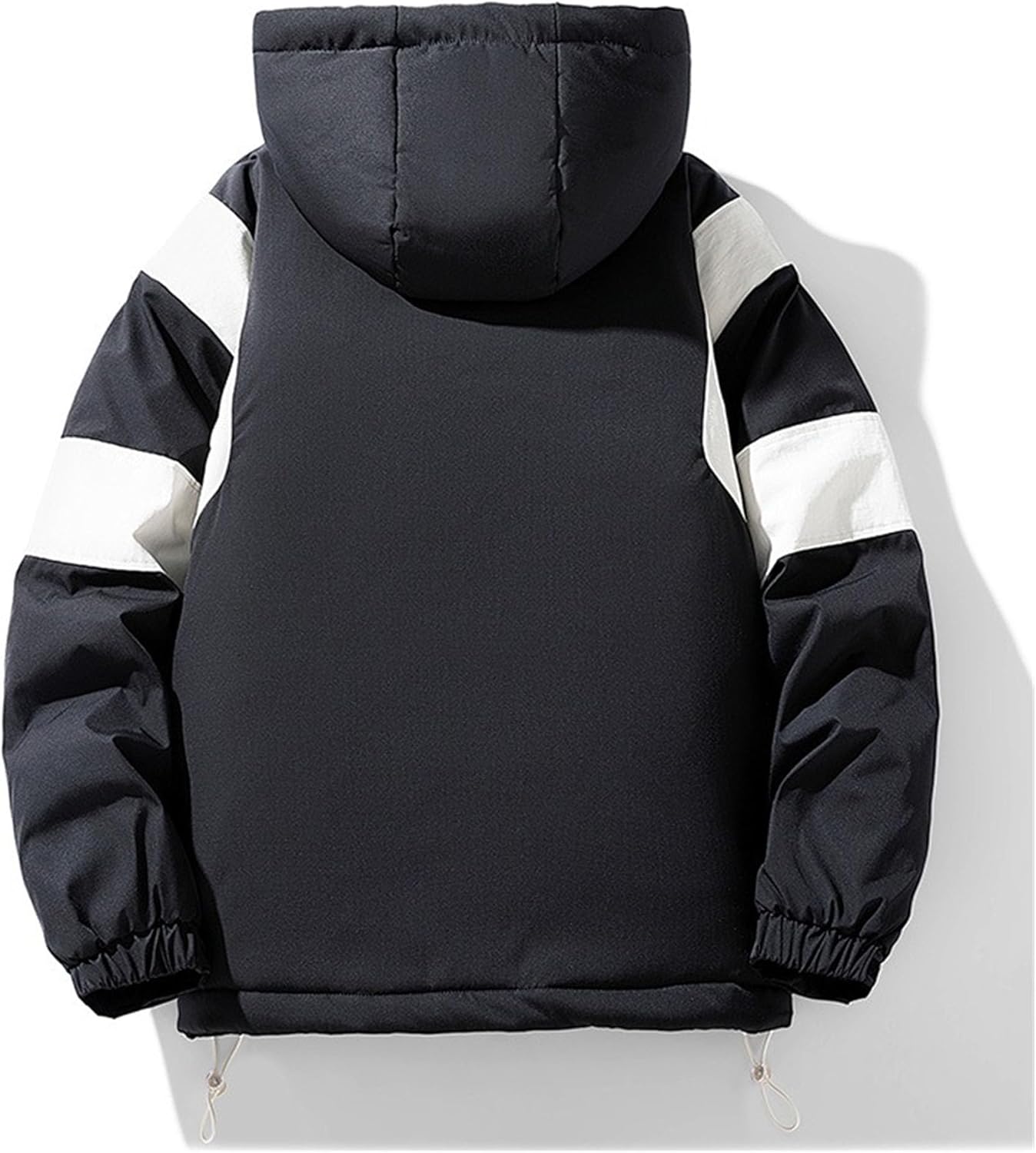 DGHM-JLMY Men's Casual Ski Jacket Coat Warm Winter Cotton Padded Clothes Work Outerwear Hooded Mountain Windbreaker