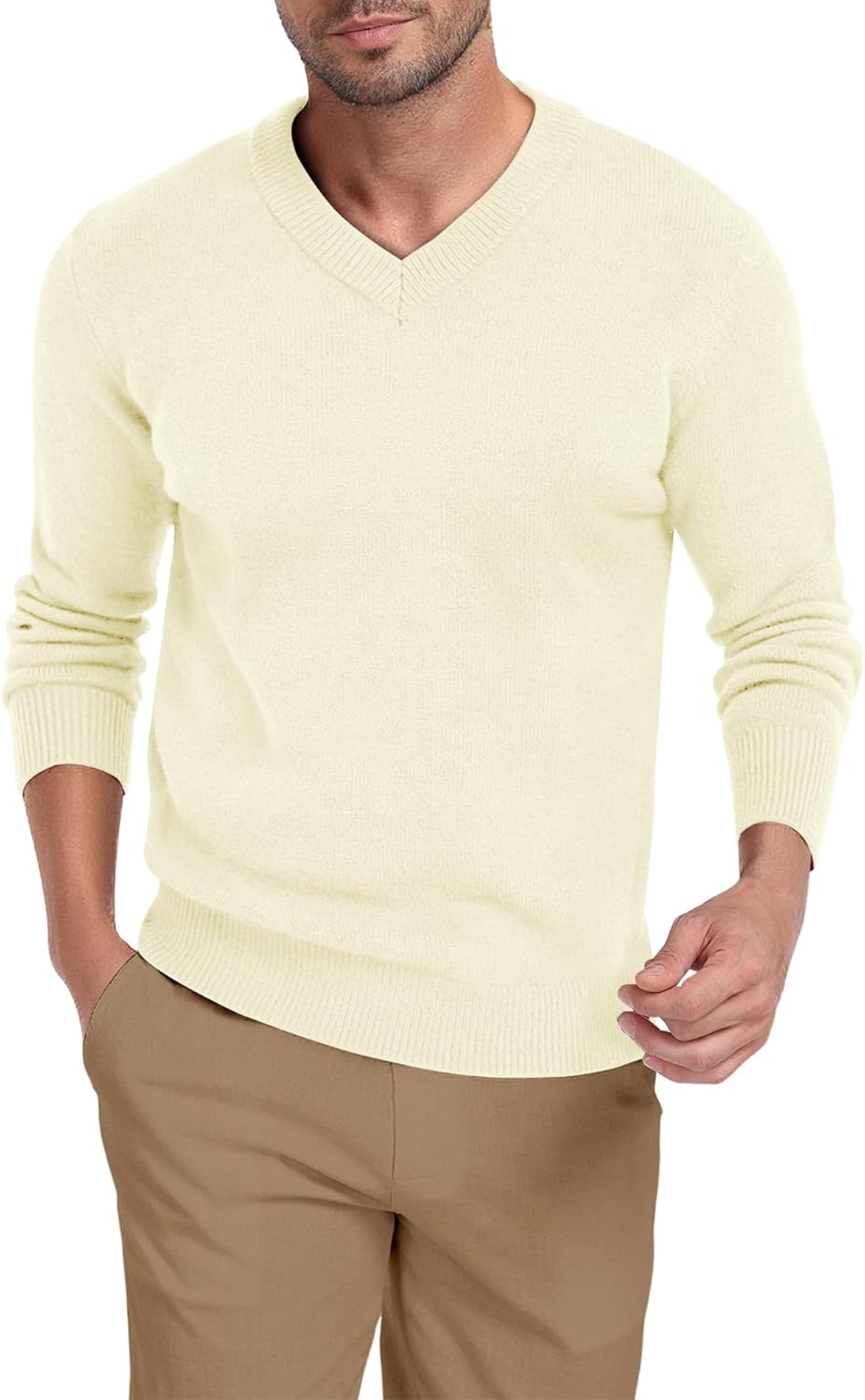 Men's Knit Textured Sweater with Rib Cuffs Business Casual Slim Fit Pullover Tops 2026 Warm Clothes S-2XL - Image 3