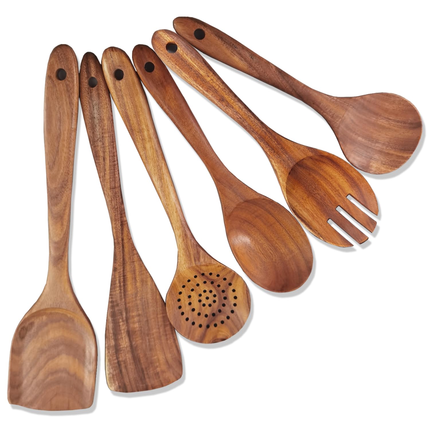 Kitchen 6-Piece Wooden Spoons for Cooking