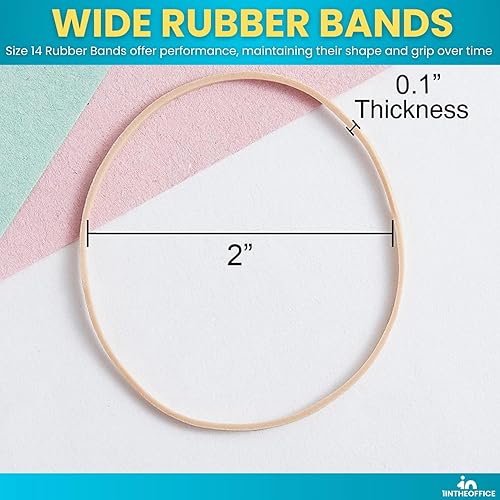 Miniatura 5 de 1InTheOffice Bandas de goma #14, bandas de goma tamaño 14, beige, caja de 1 libra, (2,200/paquete)