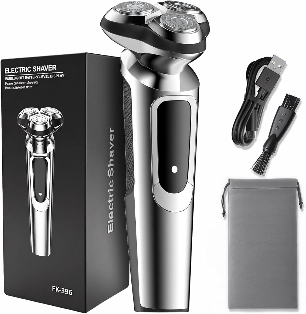 Electric Razor for Men, 2025 Upgraded Electric Shavers for Men, USB-C Rechargeable, Wet & Dry Shaver with Pop-up Trimmer and Travel Case