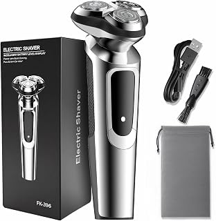 Ordele FK-396 Electric Razor for Men: 2025 Upgraded USB-C Wet Dry Shaver with Pop-Up Trimmer & Travel Case, Black