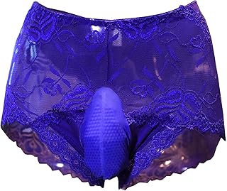 [BEFASY] メンズ ボクサーパンツ シースルー レース ショートパンツ メンズショーツ ビキニブリーフショーツ ボクサー レース柄 パンツ ッカーズ メンズ下着