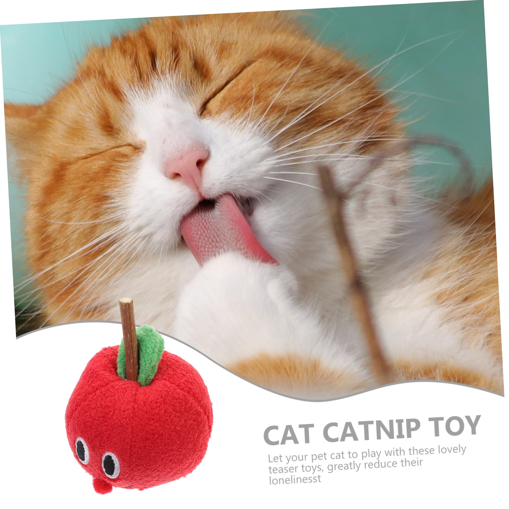 Happyyami Jouet pour Chat Silvervine de Fruit, Peluche Rouge | Actinidia Polygama, pour Chats, Lot de 1, Présent pour Amis Félin à Maison