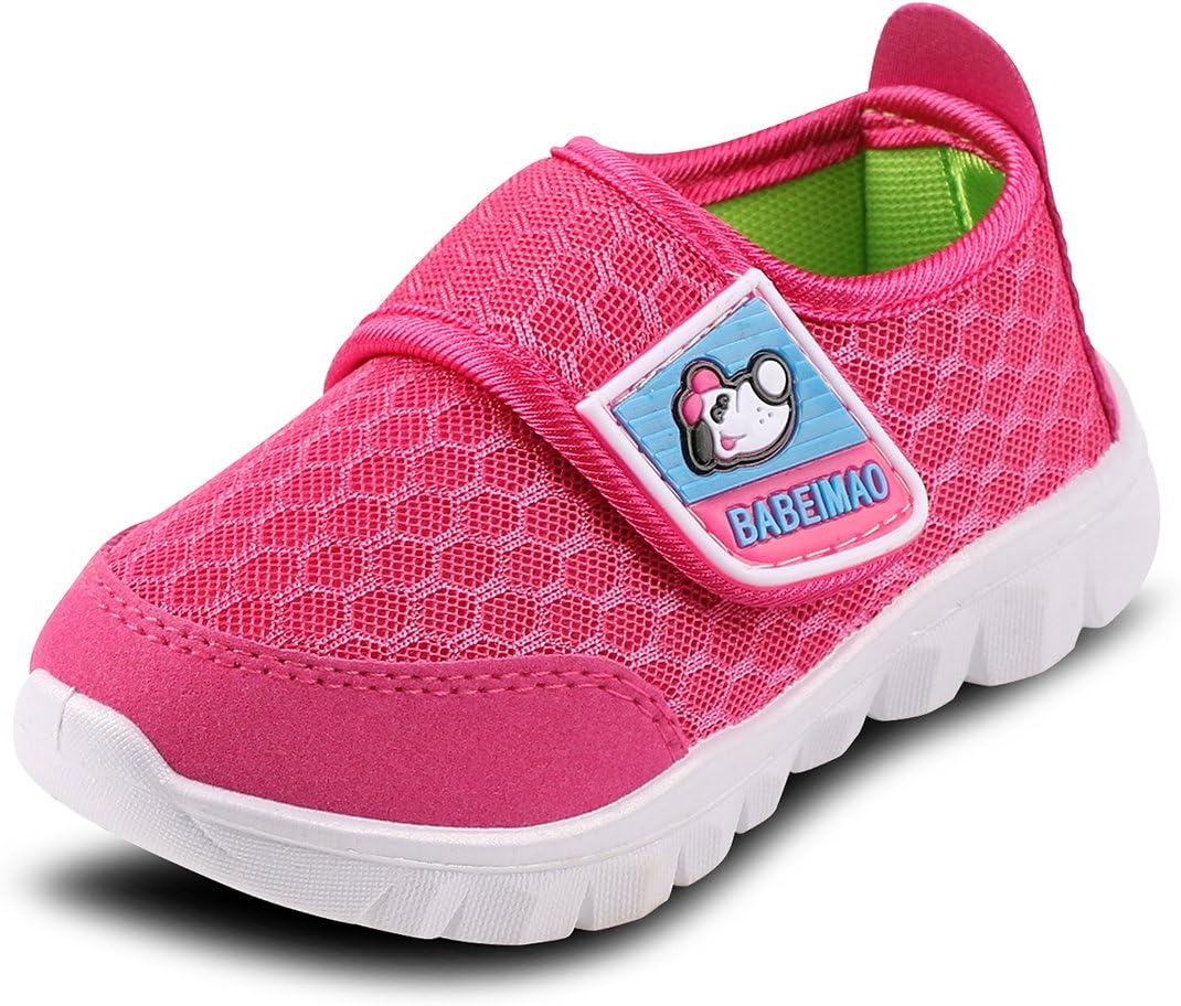 Baby Boy Girl Shoes Breathable Mesh Lightweight Sneakers Running Toddler Tennis Shoes (5.5 M US Toddler, Pink)