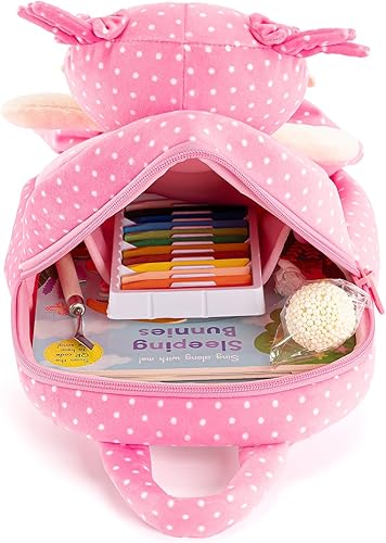 Miniatura 3 de Onetoo Mochila para niños pequeños con muñecas de bebé bronceadas suaves en vestido de corazón azul de 9.5 pulgadas