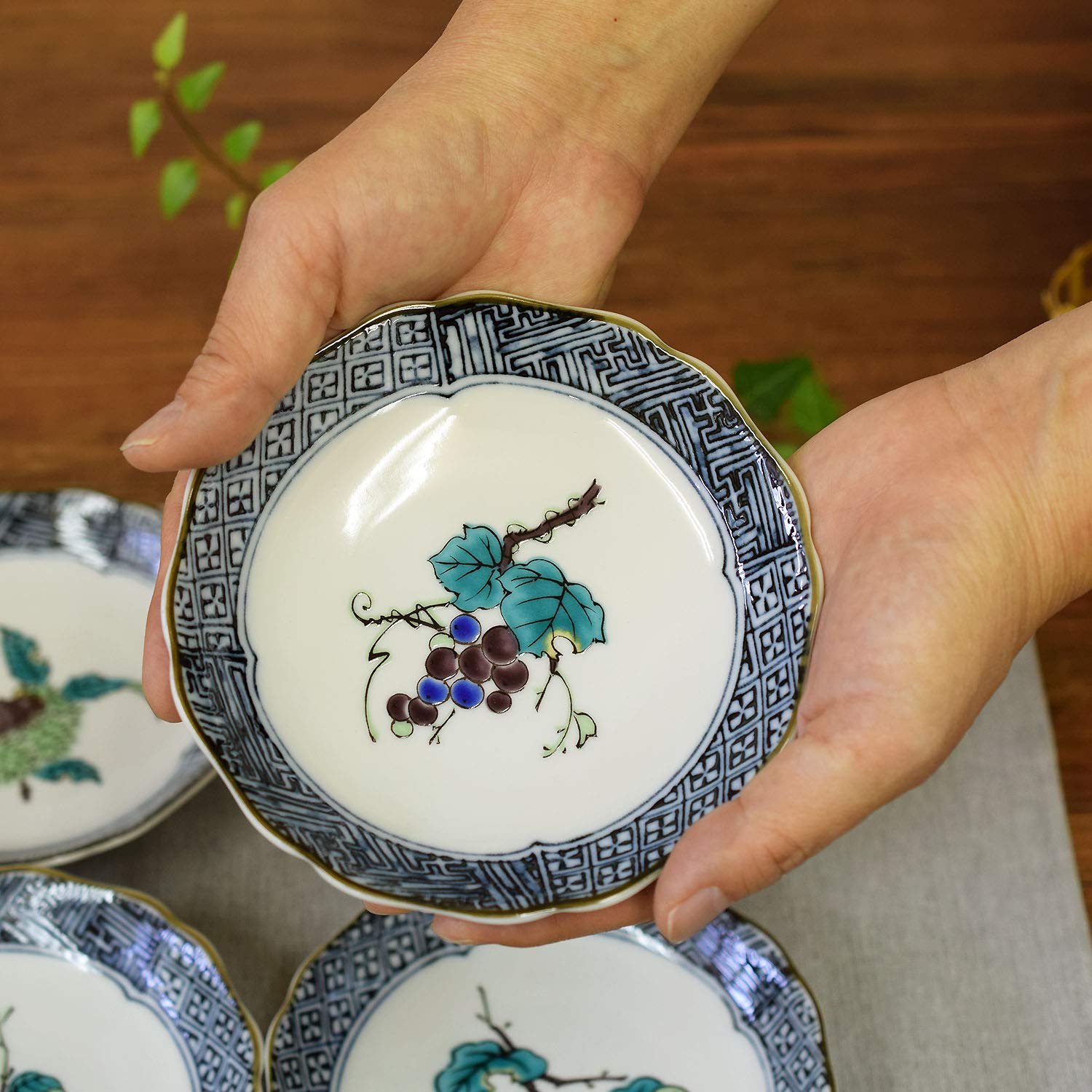 Amazon | 和座の蔵 お皿 セット おしゃれ 食器 九谷焼 小皿 5枚組 果実