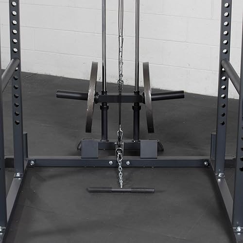 Miniatura 4 de Titan Fitness T-2 Series 71" LAT Pulldown y accesorio de fila baja, capacidad de 300 libras de capacidad, torre de polea LAT montada en bastidor que