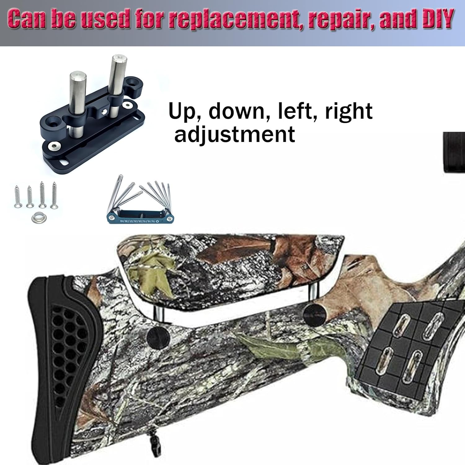 Adjustable Cheek Piece with Tamper Proof Star Set Torx Bit Set for air Rifle, air Gun,Cheek Rest, Riser Adjustable Cheek Rest Riser Stock Riser