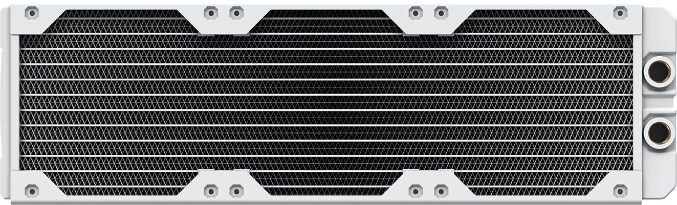 CORSAIR Hydro X Series XR5 360mm V2 Custom Cooling Radiator – Compatible with iCUE Link Fans, 3x120mm Fan Mounts, Screw Protection Plates, G1/4” Threads – White