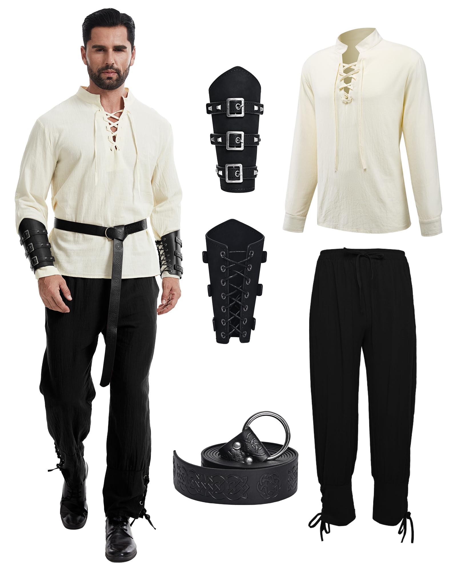 Mittelalter Viking Kostüm Herren Kleidung für Party