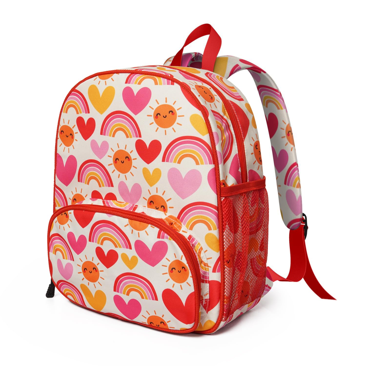 QXWREL Toddler Backpack for Girls 3-8: Preschool Kindergarten Backpack - Cute Kids Backpacks for Girls-Rainbow Heart
