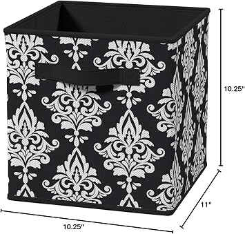ClosetMaid 3255 Cubeicals Fabric Drawer, Black Damask
