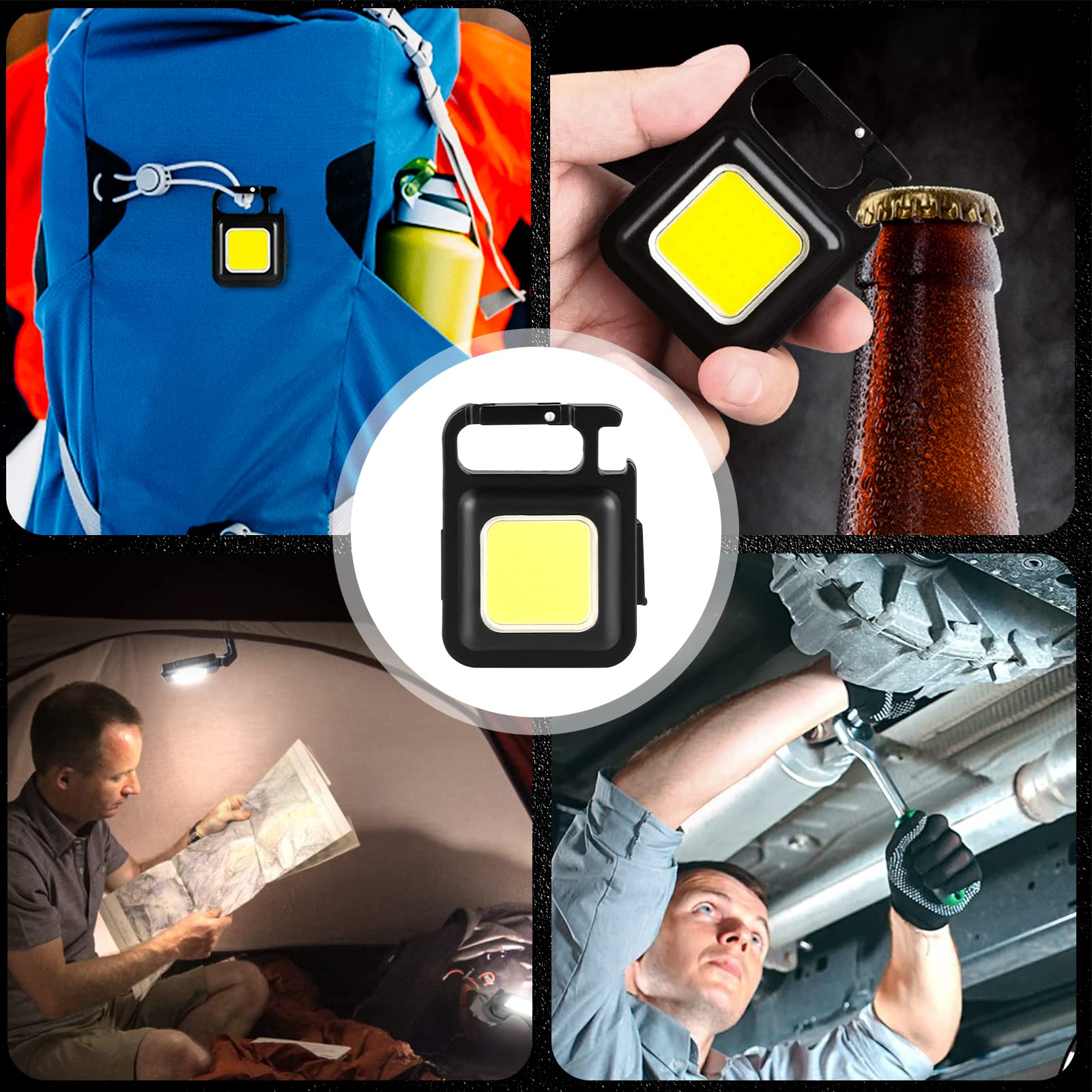 4x Mini LED Arbeitsleuchten Mit Magnet - USB-ladbar & Wasserdicht