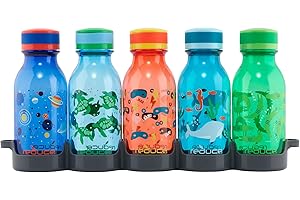 WaterWeek Reusable Water Bottles Set with Fridge Tray