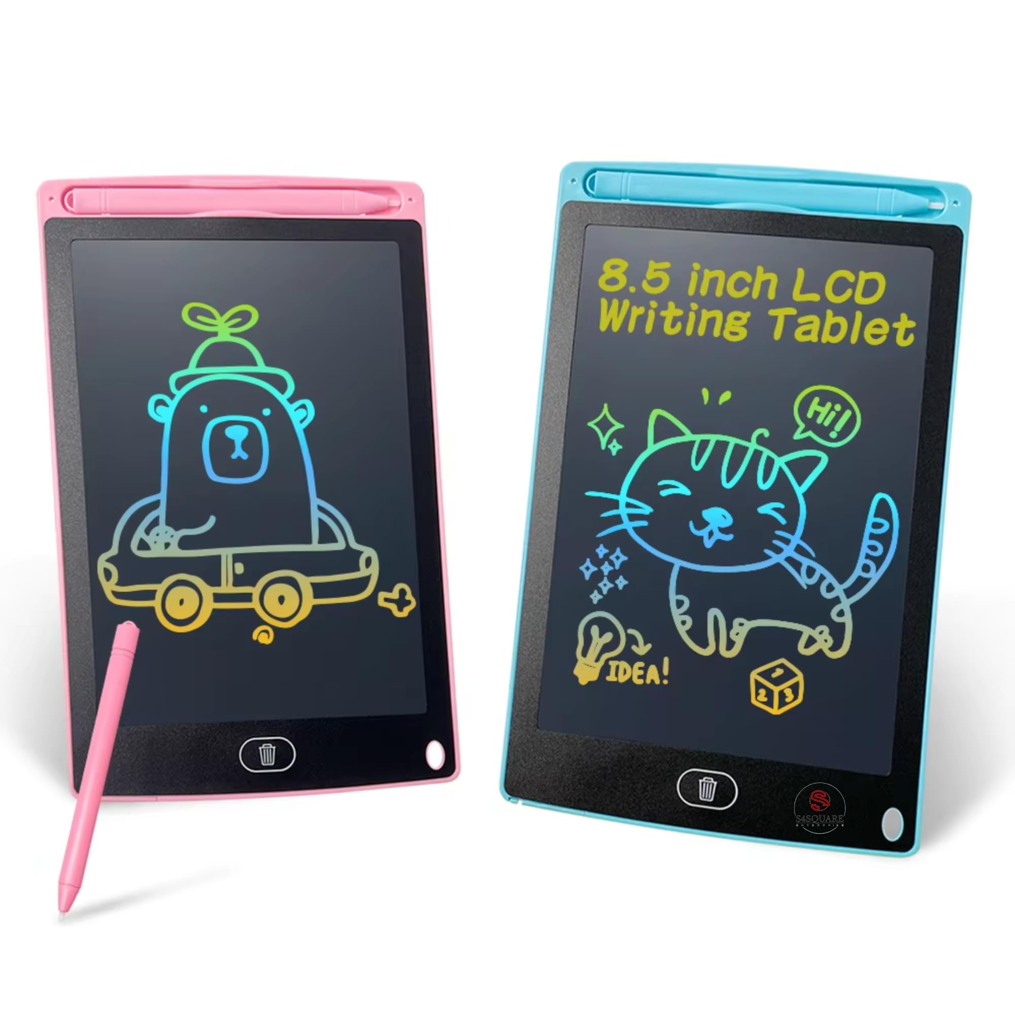 Writing Tablet with 8.5-inch Rainbow Colour LCD Screen and Stylus Pen for Kids & Adults-image-9