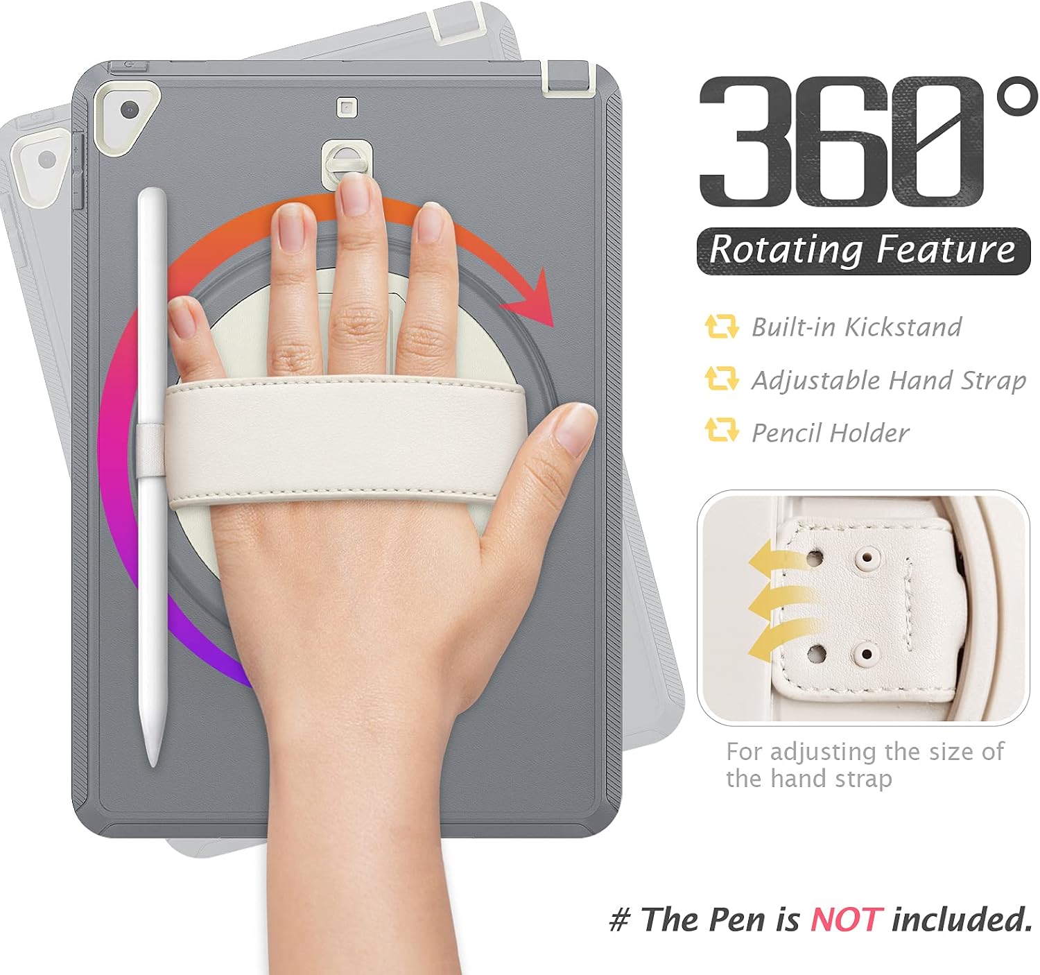 HUEZOE iPad 9/8/7 Case (10.2 inch, 2021/2020/2019 Model) - Image 4